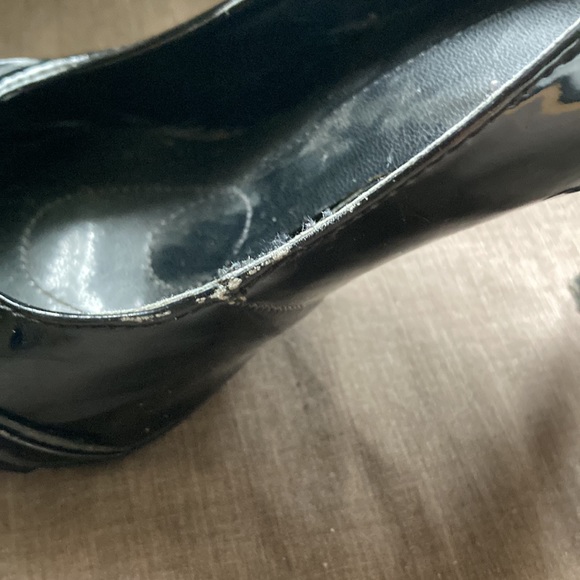 Black Peep Toe Heels - Picture 3 of 7